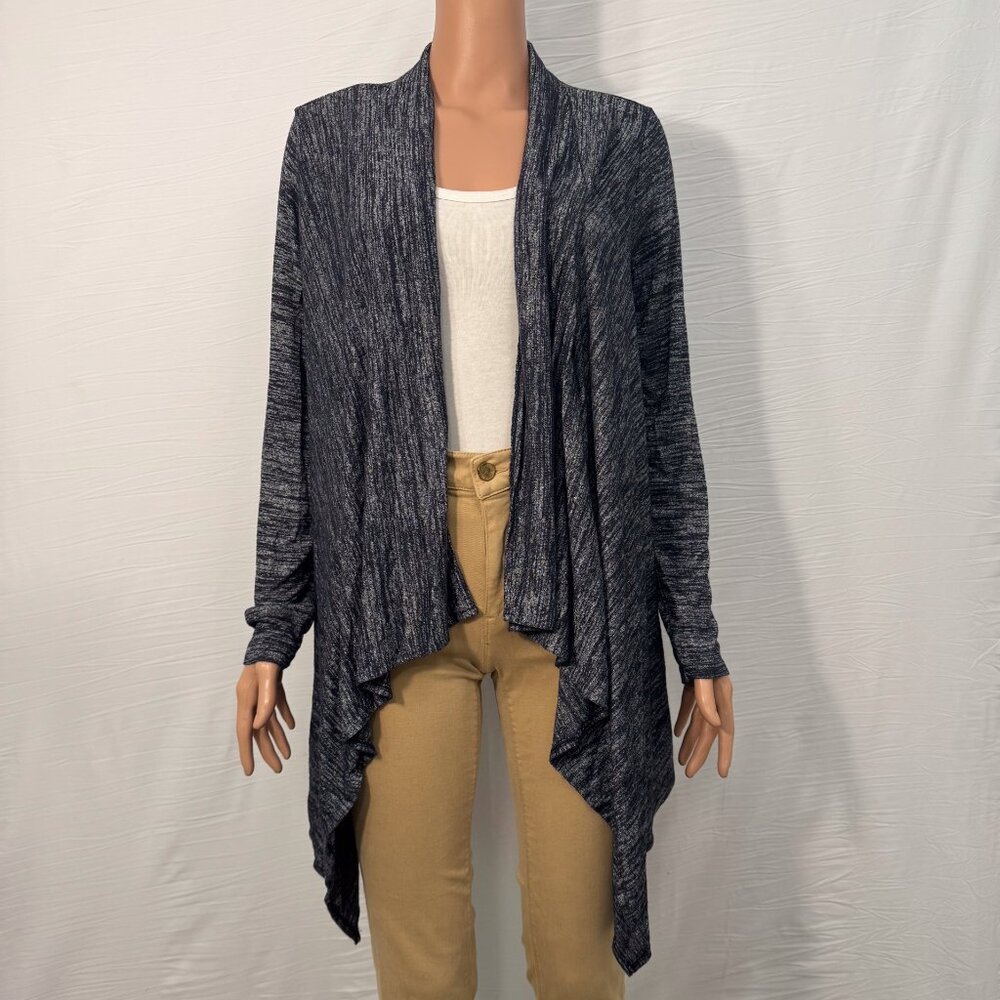 Banana Republic Waterfall Drape Open Front Heather Gray Women’s Cardigan Small